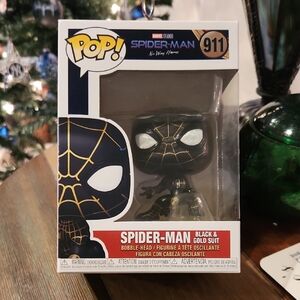 Pop Spider-Man Black and Gold Bobble-Head